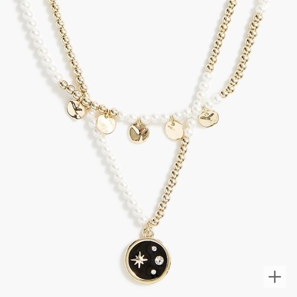 J. Crew Factory Pearl & Gold Resin Necklace - Picture 8 of 8